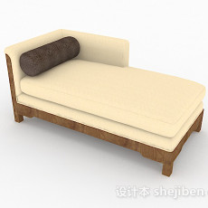 田园木质沙发躺椅3d模型下载