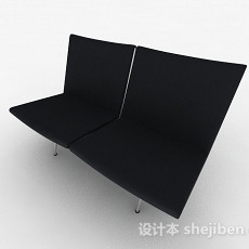 黑色简约休闲椅3d模型下载