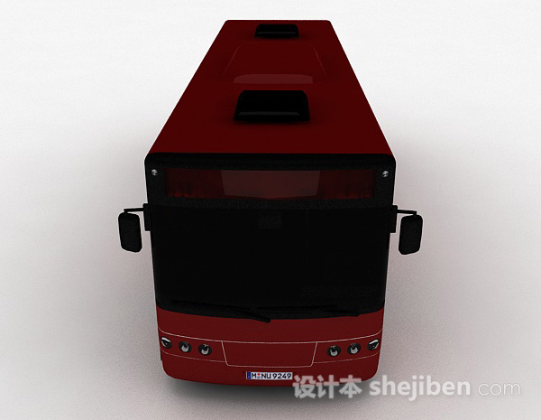 红色巴士车模型