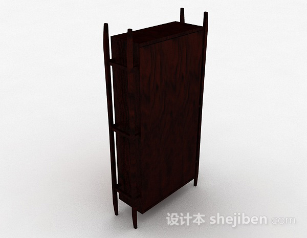 设计本原木风格双门衣柜3d模型下载