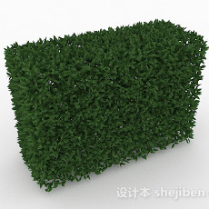 方形绿草丛3d模型下载