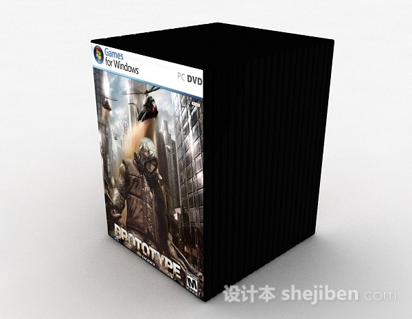 游戏DVD光盘套装3d模型下载