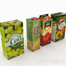 盒装果汁3d模型下载