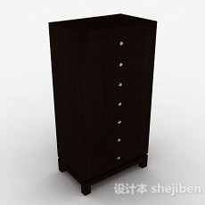 现代风格黑色多彩储物柜3d模型下载