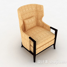 黄色单人沙发3d模型下载