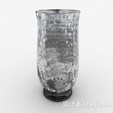 银色玻璃瓶3d模型下载