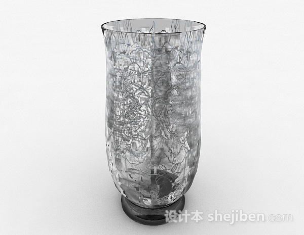 免费银色玻璃瓶3d模型下载