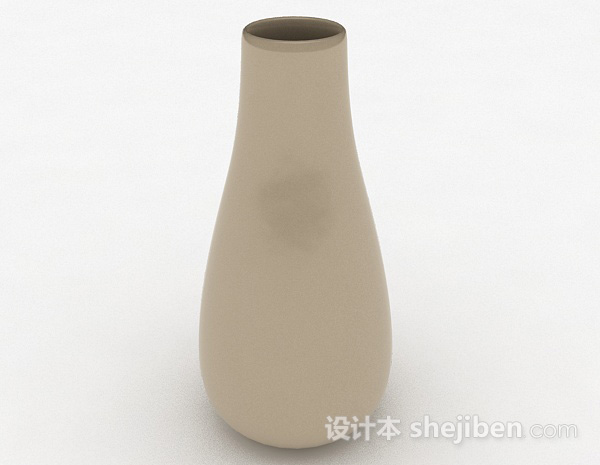 免费灰色陶瓷花瓶3d模型下载