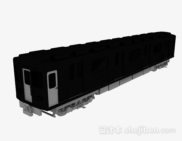 黑色火车车厢模型