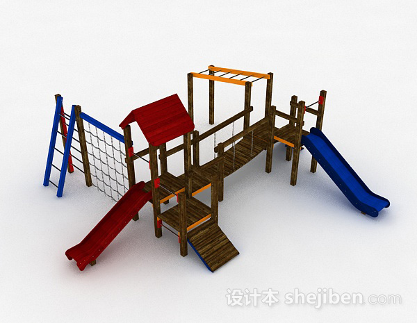 公园滑滑梯3d模型下载