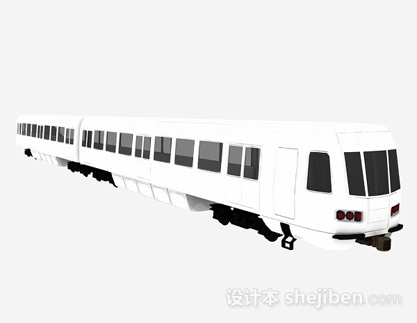 白色火车车厢模型