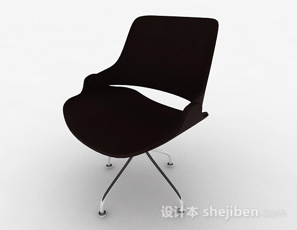 现代时尚棕色家居椅3d模型下载