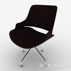 现代时尚棕色家居椅3d模型下载