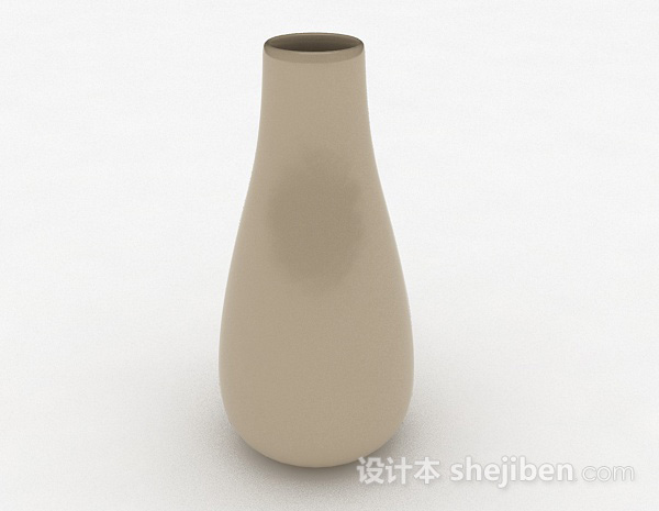 设计本灰色陶瓷花瓶3d模型下载