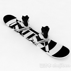 双色单板雪橇3d模型下载