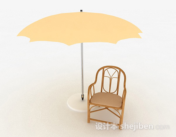 木质简约休闲椅3d模型下载