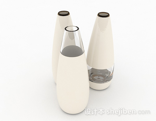 现代风格摆设水滴形瓶子3d模型下载
