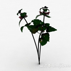 室外绿色花卉3d模型下载