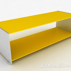 黄色鞋柜3d模型下载