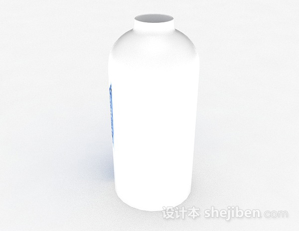 设计本中式风格白色陶瓷摆件3d模型下载