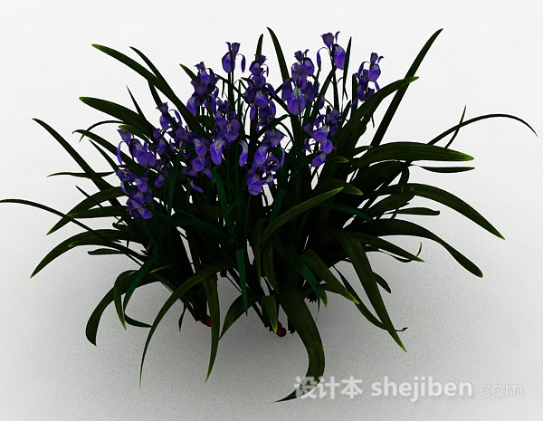 园林装饰型紫色花卉模型