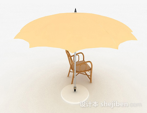 免费木质简约休闲椅3d模型下载