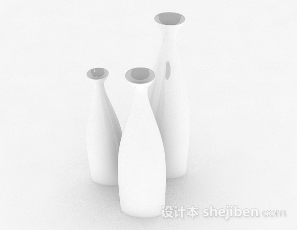 设计本白色陶瓷酒具3d模型下载