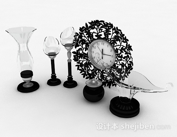 餐桌用餐装饰品3d模型下载