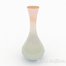 晕染色陶瓷广口瓶3d模型下载