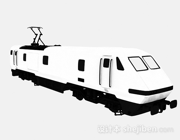 白色高铁车厢模型