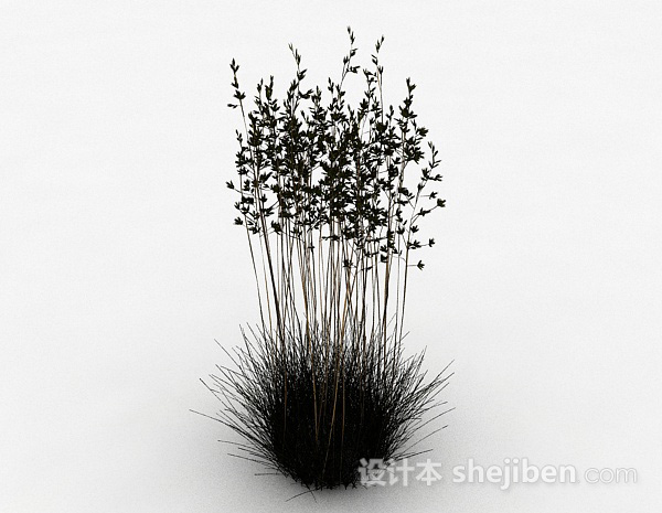 其它密集型草叶植物3d模型下载