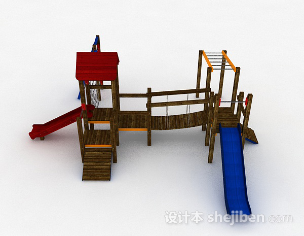 现代风格公园滑滑梯3d模型下载