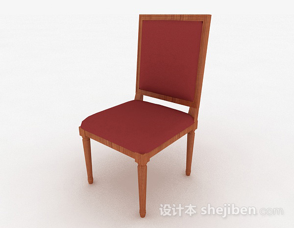 欧式风格红色布艺单人椅