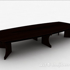 现代风格长方形会议桌3d模型下载