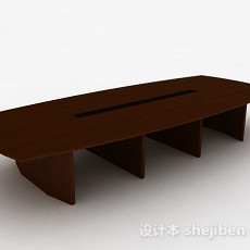 现代风格木质会议桌3d模型下载