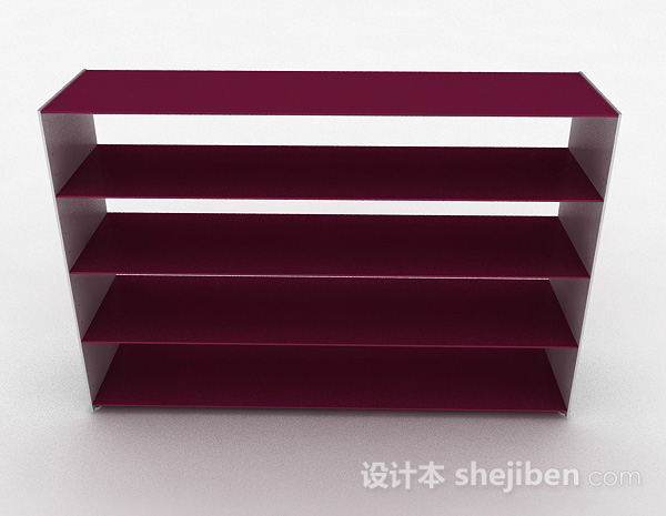 现代风格紫色简约家居墙柜3d模型下载