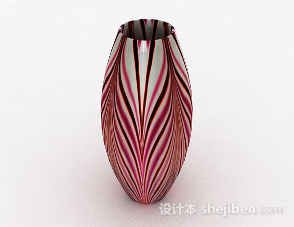 现代风格多彩大肚型陶瓷摆件3d模型下载