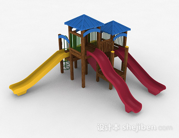 室外公园滑滑梯3d模型下载