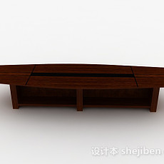 现代风格长方形多人会议桌3d模型下载