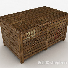 木质装货箱子3d模型下载