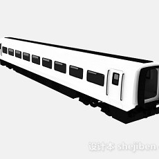 黑白色火车车厢3d模型下载