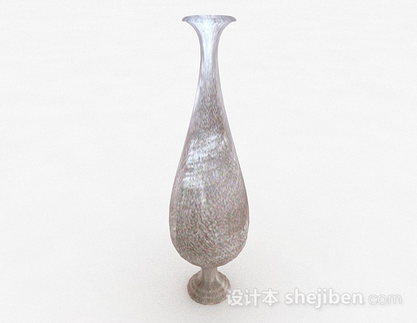 设计本喇叭口细长瓶身陶瓷花瓶3d模型下载