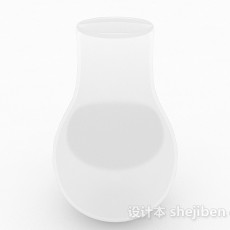 白色陶瓷花瓶3d模型下载