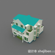 绿色小公寓3d模型下载