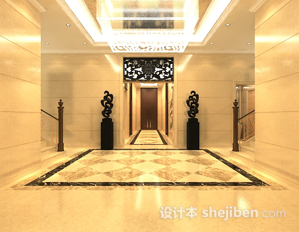 酒店走廊3d模型