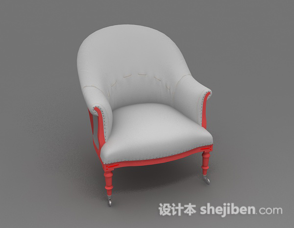 欧式家居休闲椅子3d模型下载