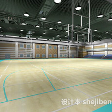 室内篮球馆3d模型下载