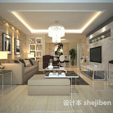 现代客厅家具3d模型下载