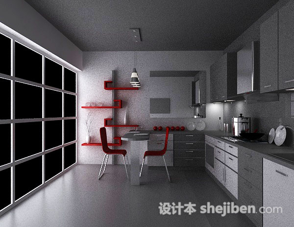 厨房3D模型免费下载