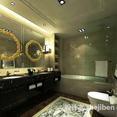 卫生间浴缸3d模型下载